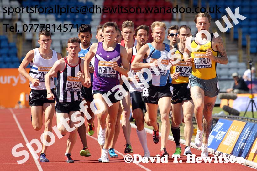 Mens 1500 metres, Sainsbury's British Champs, Alexander Stadium, Birmingham. Photo: David T. Hewitson/Sprts for All Pics